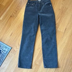 Jcrew vintage slim straight corduroys size 25 coal Gray NWT